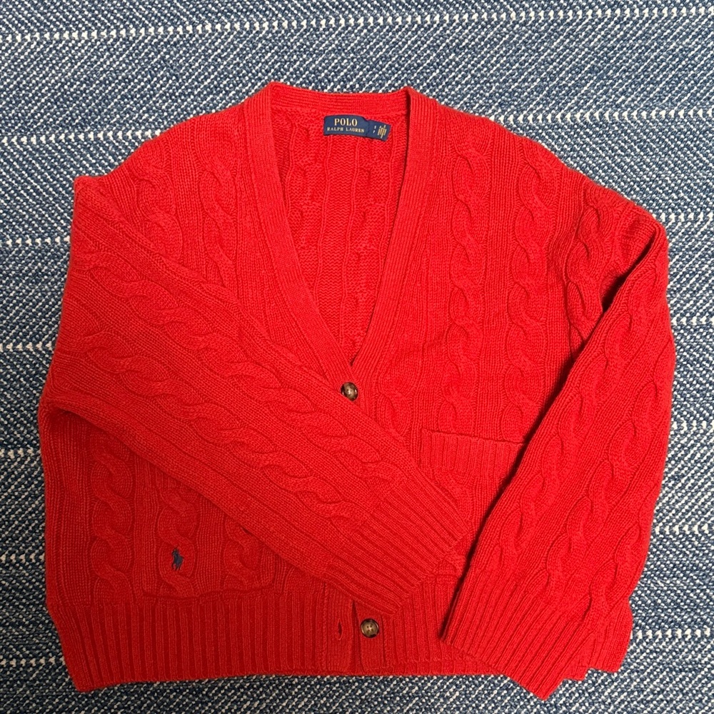 Polo by Ralph Lauren Vibrant Red Cardigan
